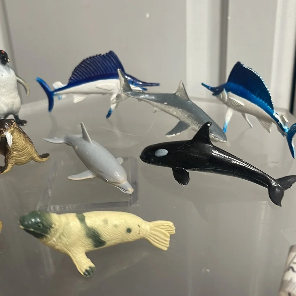 PVC Plastic Marine Animal Figurine Minis Set 10 Pc